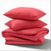 Burgundy Striped Duvet Cover Bedding Set