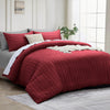 4 Piece Stripe Bedding Set - Duvet Cover, Fitted Sheet & Pillowcases