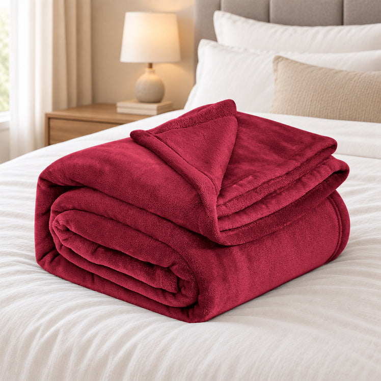 Fleece Throw Blankets Single Double King Size