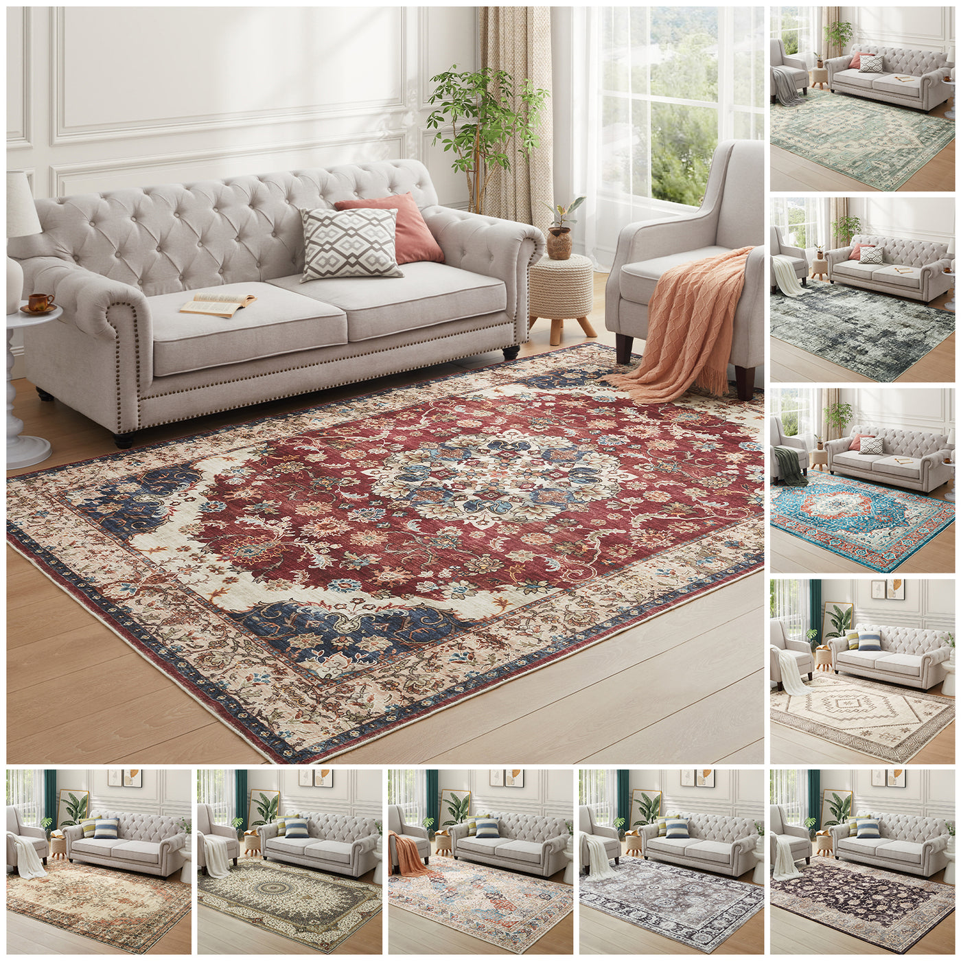 Large Area Rug Traditional Living Room Runner Carpet