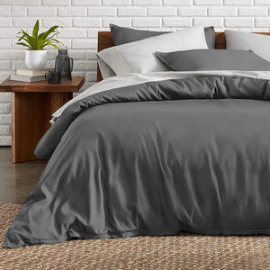 Charcoal Bedding Duvet Cover Set Plain