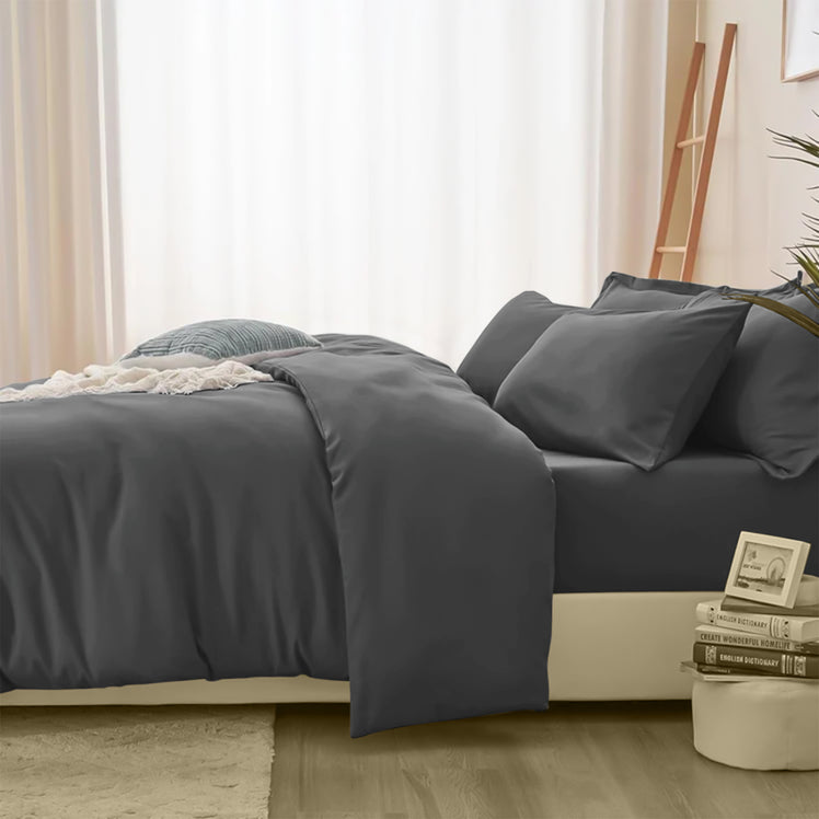 4 Piece Bedding Set Duvet Cover, Pillowcases & Fitted Sheet