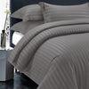 Charcoal Striped Bedding Duvet Cover Set