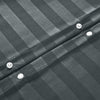 Charcoal Striped Bedding Duvet Cover Set