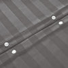 Charcoal Striped Bedding Duvet Cover Set