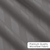 Charcoal Striped Bedding Duvet Cover Set