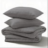 Charcoal Striped Bedding Duvet Cover Set
