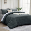 4 Piece Stripe Bedding Set - Duvet Cover, Fitted Sheet & Pillowcases