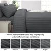4 Piece Stripe Bedding Set - Duvet Cover, Fitted Sheet & Pillowcases