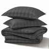 4 Piece Stripe Bedding Set - Duvet Cover, Fitted Sheet & Pillowcases