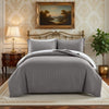 Charcoal Striped Bedding Duvet Cover Set