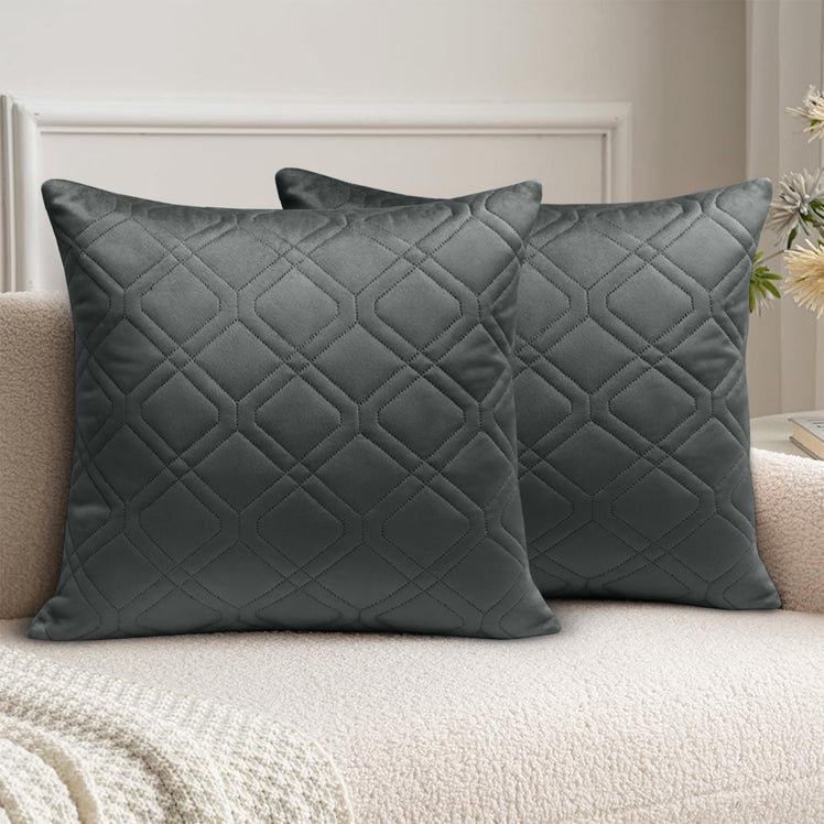 Diamond Embossed Velvet Cushion Covers