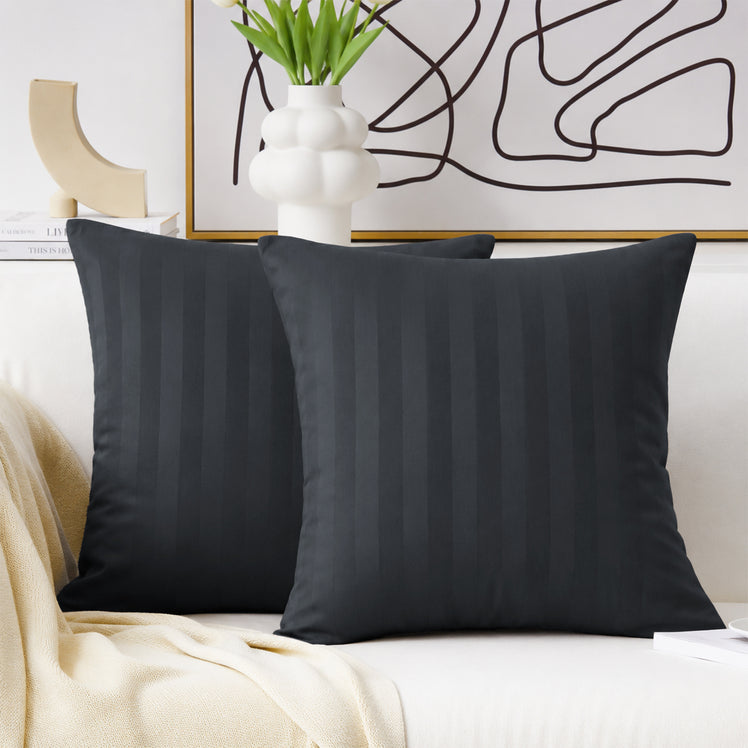 Stripe Decorative Sofa Cushion Covers Pair