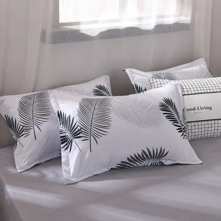 Printed Duvet Cover Palm Leaf Design