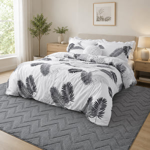 Printed Duvet Cover Palm Leaf Design