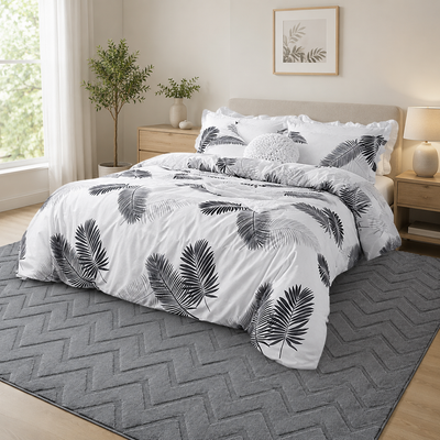 Printed Duvet Cover Palm Leaf Design