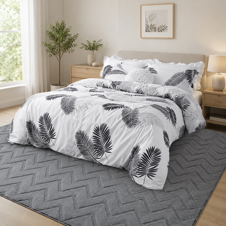 Printed Duvet Cover Palm Leaf Design