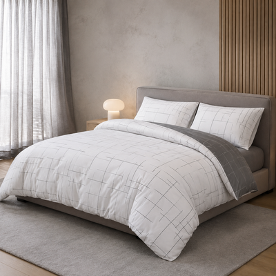 Tile Printed Duvet Cover