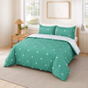 Green & White Duvet Cover Polka Dot Printed