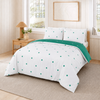 Green & White Duvet Cover Polka Dot Printed