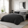 Grey & Black Duvet Cover Waves Printed