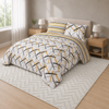 Ochre Stripe Printed Duvet Cover
