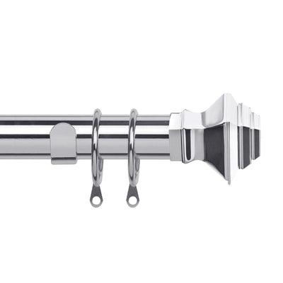 Adjustable Curtain Pole Decorative Square Finials