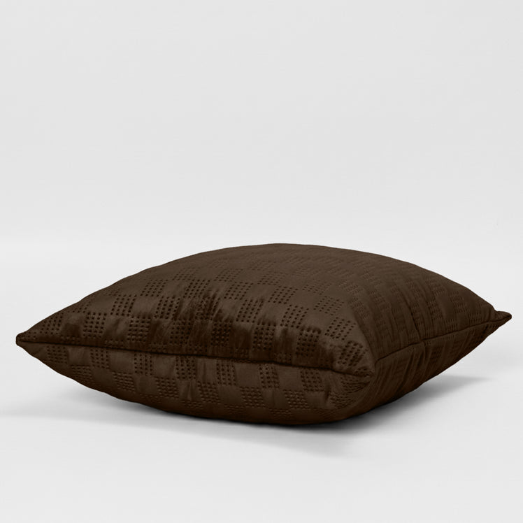 Check Embossed Velvet Cushion Cover