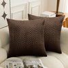 2 & 4 Pack Cushion Covers Chevron Design Velvet Fabric