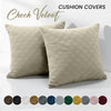 Check Embossed Velvet Cushion Cover