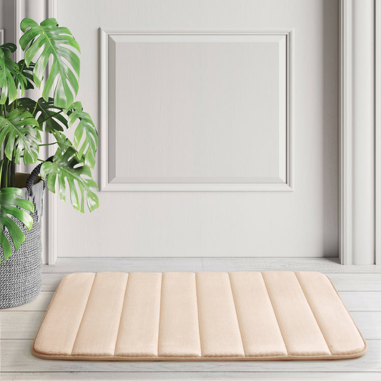 Cream Memory Foam Bath Mat