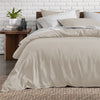 Cream Bedding Duvet Cover Set Plain