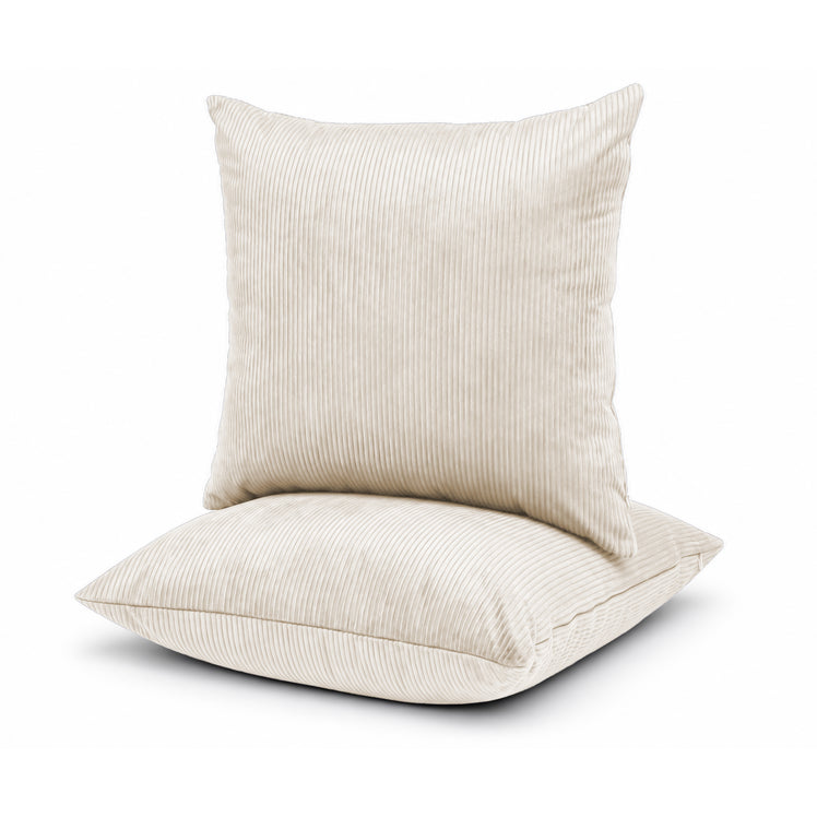 4 Pack Velvet Striped Corduroy Cushion Covers