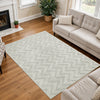 Geometric Embossed High-Low Pile Area Rug