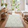 Geometric Embossed High-Low Pile Area Rug