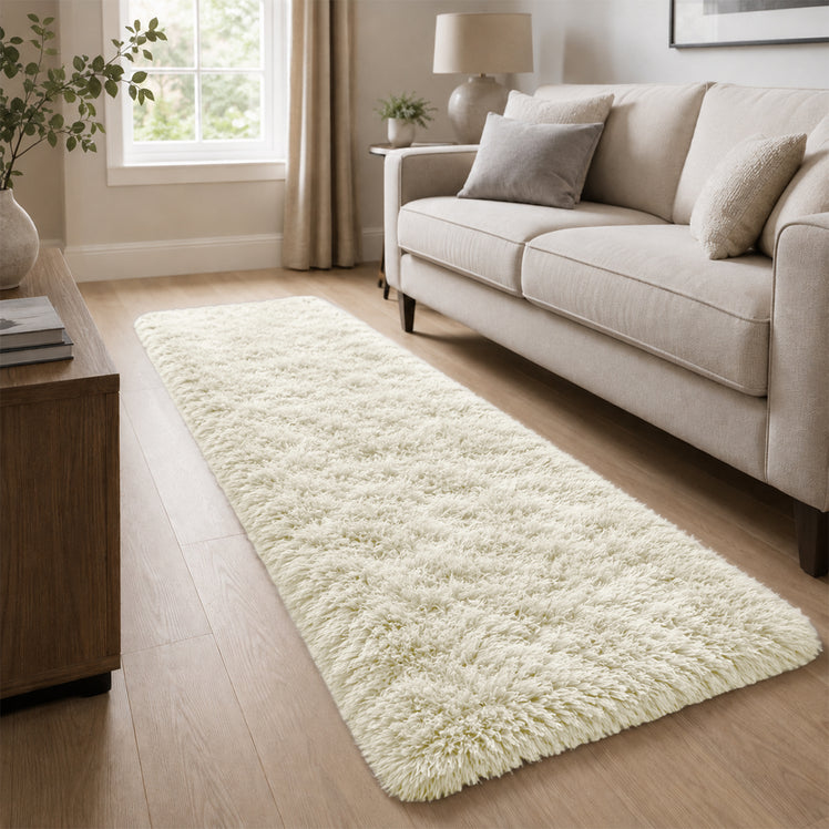 Cream Shaggy Rug Large Soft Fluffy Shag Pile