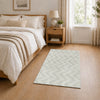 Geometric Embossed High-Low Pile Area Rug