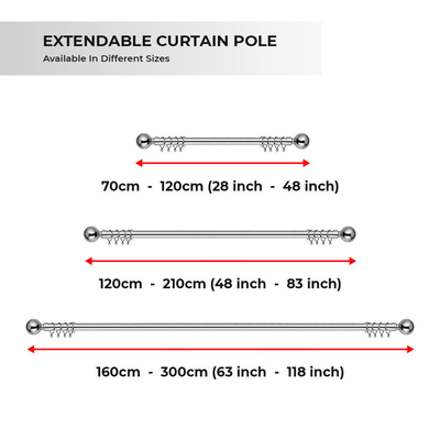 Extendable Curtain Poles & Holdbacks