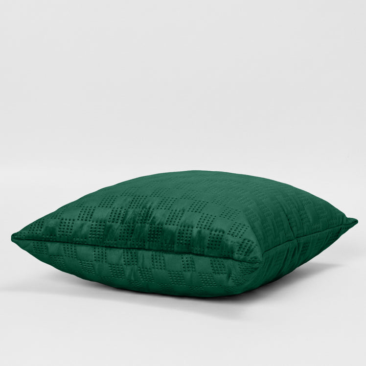 Check Embossed Velvet Cushion Cover