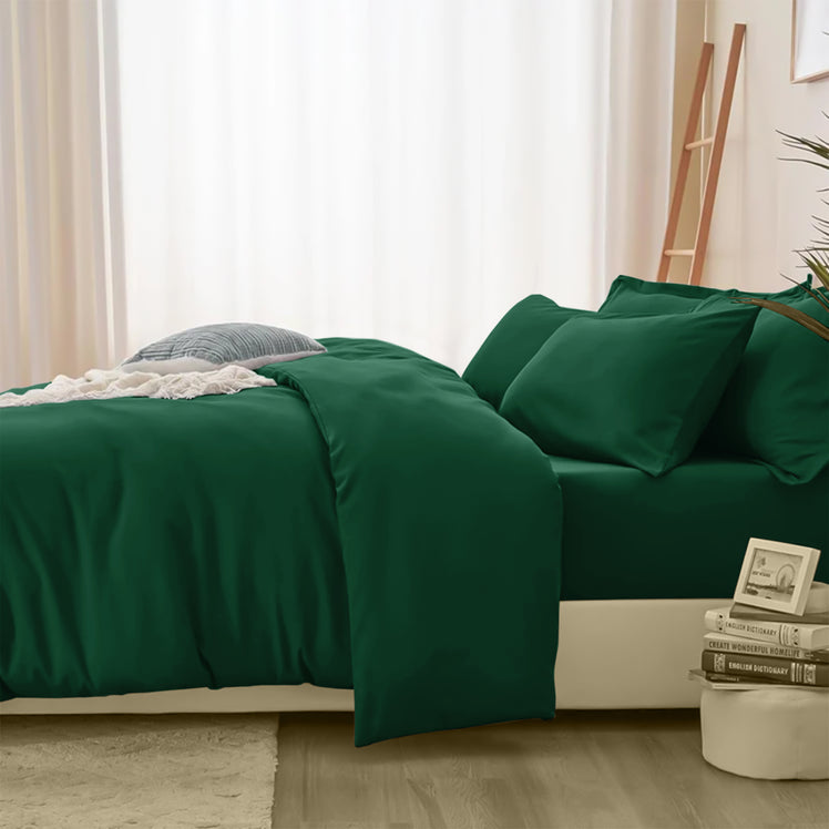 4 Piece Bedding Set Duvet Cover, Pillowcases & Fitted Sheet