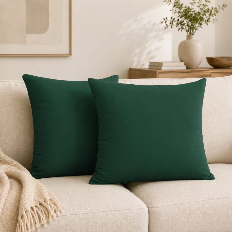 Plain Decorative Sofa Cushion Covers Pair