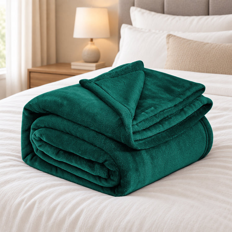 Fleece Throw Blankets Single Double King Size