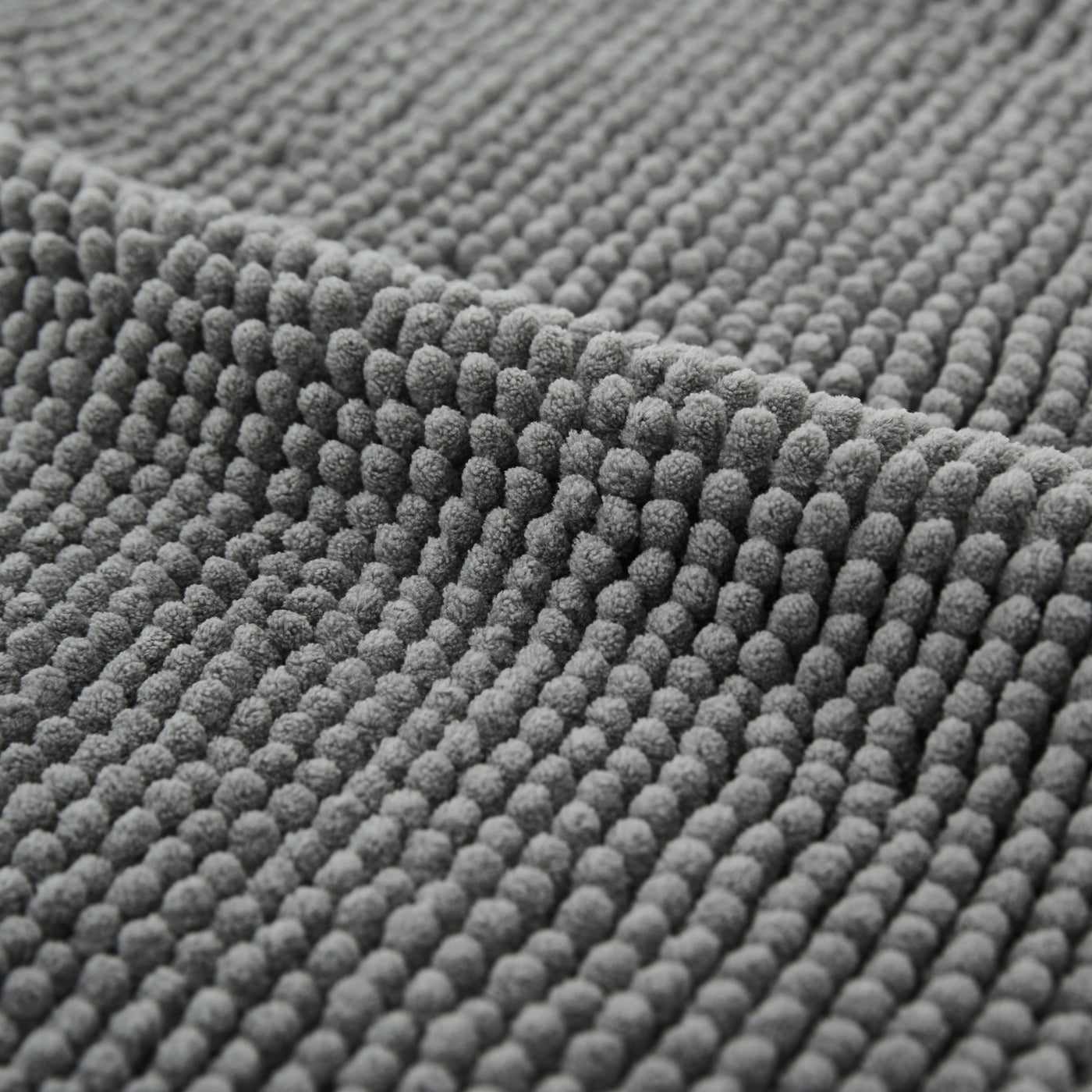 Grey Chenille Bath Mat