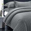 Grey Striped Bedding Duvet Cover Set