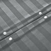 Grey Striped Bedding Duvet Cover Set