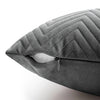 2 & 4 Pack Cushion Covers Chevron Design Velvet Fabric