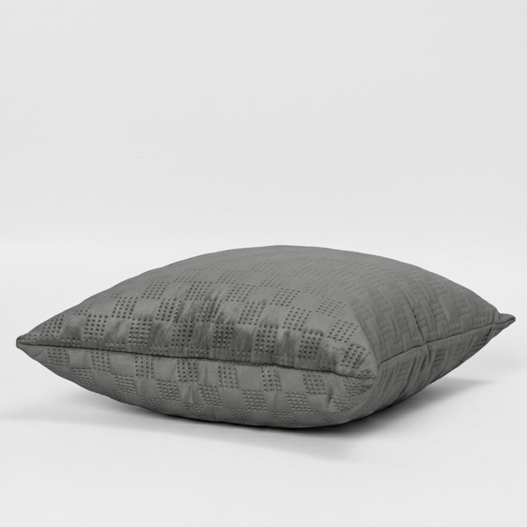 Check Embossed Velvet Cushion Cover