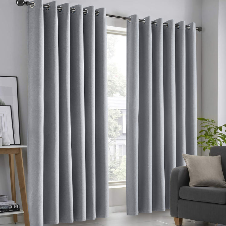 Heavy Thermal Blackout Linen Curtains For Bedroom