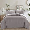 Grey Striped Bedding Duvet Cover Set