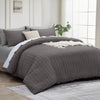 4 Piece Stripe Bedding Set - Duvet Cover, Fitted Sheet & Pillowcases